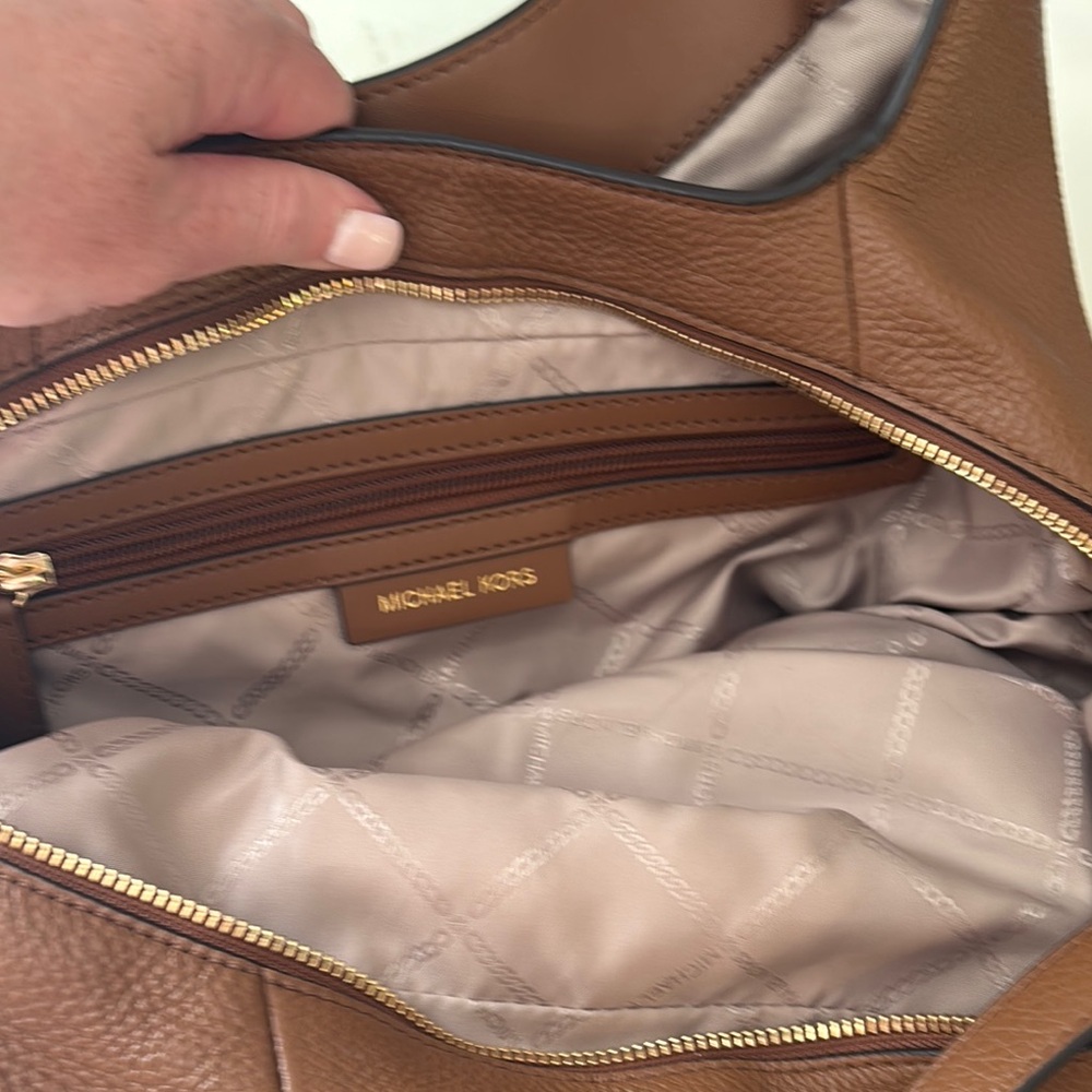 Michael Kors Brown Leather Shoulder Bag - Picture 2 of 2